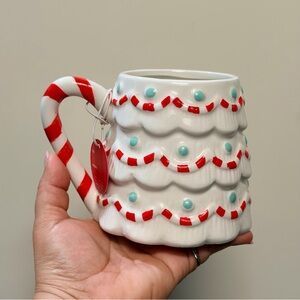 Holiday Editions Red and White Festive Mug